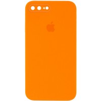 Чехол Silicone Case Square Full Camera Protective (AA) для Apple iPhone 7 plus / 8 plus (5.5'') Помаранчевий (9676)