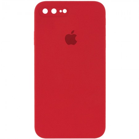 Чехол Silicone Case Square Full Camera Protective (AA) для Apple iPhone 7 plus / 8 plus (5.5'') Красный (9701)