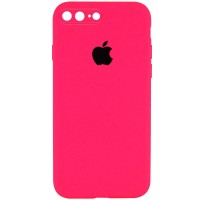 Чохол Silicone Case Square Full Camera Protective (AA) для Apple iPhone 7 plus / 8 plus (5.5'') Рожевий (35067)