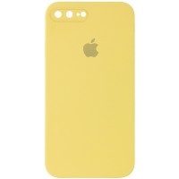 Чехол Silicone Case Square Full Camera Protective (AA) для Apple iPhone 7 plus / 8 plus (5.5'') Жовтий (9682)