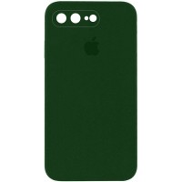 Чехол Silicone Case Square Full Camera Protective (AA) для Apple iPhone 7 plus / 8 plus (5.5'') Зелений (27968)
