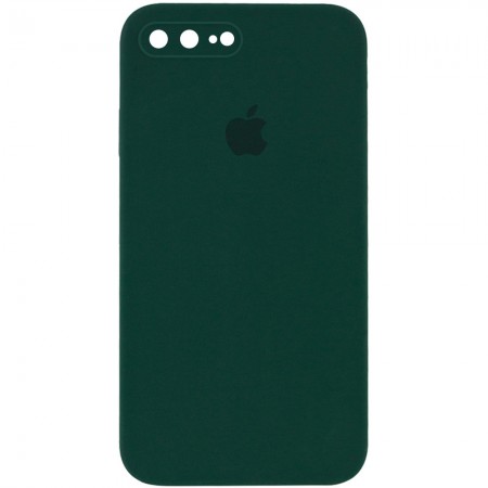 Чехол Silicone Case Square Full Camera Protective (AA) для Apple iPhone 7 plus / 8 plus (5.5'') Зелёный (9683)