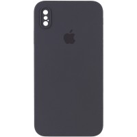 Чехол Silicone Case Square Full Camera Protective (AA) для Apple iPhone XS (5.8'') Сірий (17205)