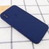 Чехол Silicone Case Square Full Camera Protective (AA) для Apple iPhone XS (5.8'') Синій (9713)