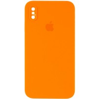 Чехол Silicone Case Square Full Camera Protective (AA) для Apple iPhone XS (5.8'') Помаранчевий (9719)
