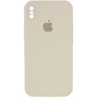 Чохол Silicone Case Square Full Camera Protective (AA) для Apple iPhone XS (5.8'') Белый (35070)