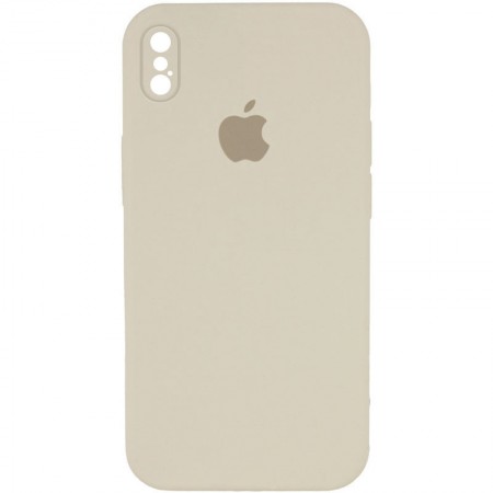 Чохол Silicone Case Square Full Camera Protective (AA) для Apple iPhone XS (5.8'') Белый (35070)