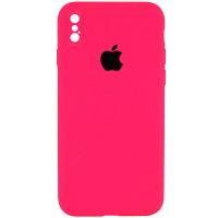 Чохол Silicone Case Square Full Camera Protective (AA) для Apple iPhone XS (5.8'') Розовый (35072)