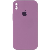 Чохол Silicone Case Square Full Camera Protective (AA) для Apple iPhone XS (5.8'') Лиловый (35071)
