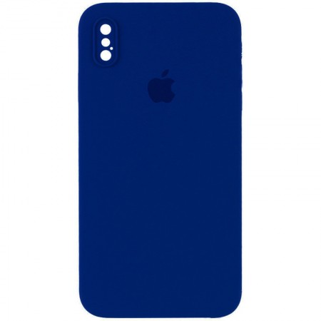 Чохол Silicone Case Square Full Camera Protective (AA) для Apple iPhone XS (5.8'') Синій (35075)