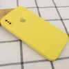 Чехол Silicone Case Square Full Camera Protective (AA) для Apple iPhone XS (5.8'') Жовтий (9715)