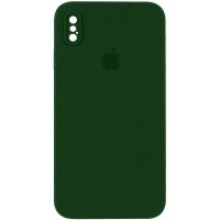 Чехол Silicone Case Square Full Camera Protective (AA) для Apple iPhone XS (5.8'') Зелений (17415)