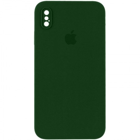 Чехол Silicone Case Square Full Camera Protective (AA) для Apple iPhone XS (5.8'') Зелёный (17415)