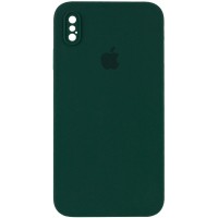 Чехол Silicone Case Square Full Camera Protective (AA) для Apple iPhone XS (5.8'') Зелений (12665)