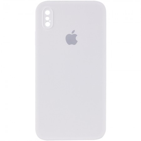 Чехол Silicone Case Square Full Camera Protective (AA) для Apple iPhone XS Max (6.5'') Белый (9752)