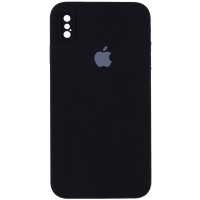 Чехол Silicone Case Square Full Camera Protective (AA) для Apple iPhone XS Max (6.5'') Чорний (9751)