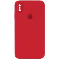 Чехол Silicone Case Square Full Camera Protective (AA) для Apple iPhone XS Max (6.5'') Червоний (9762)