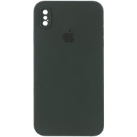 Чехол Silicone Case Square Full Camera Protective (AA) для Apple iPhone XS Max (6.5'') Зелений (9769)