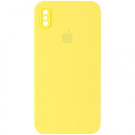 Чохол Silicone Case Square Full Camera Protective (AA) для Apple iPhone XS Max (6.5'') Желтый (41262)