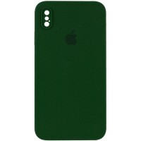 Чехол Silicone Case Square Full Camera Protective (AA) для Apple iPhone XS Max (6.5'') Зелений (28287)