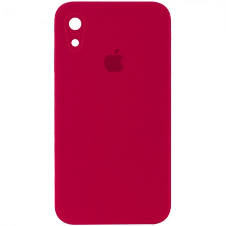 Чехол Silicone Case Square Full Camera Protective (AA) для Apple iPhone XR (6.1'') Червоний (9727)