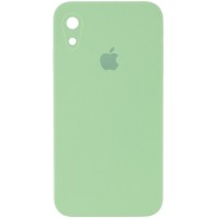 Чехол Silicone Case Square Full Camera Protective (AA) для Apple iPhone XR (6.1'') М'ятний (9728)