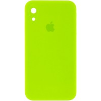 Чехол Silicone Case Square Full Camera Protective (AA) для Apple iPhone XR (6.1'') Салатовий (9730)
