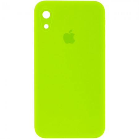 Чехол Silicone Case Square Full Camera Protective (AA) для Apple iPhone XR (6.1'') Салатовый (9730)