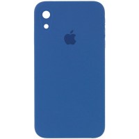 Чехол Silicone Case Square Full Camera Protective (AA) для Apple iPhone XR (6.1'') Синій (9732)