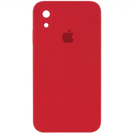 Чехол Silicone Case Square Full Camera Protective (AA) для Apple iPhone XR (6.1'') Красный (9737)