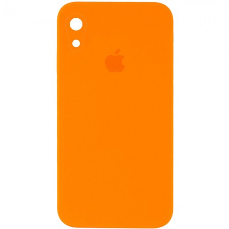 Чехол Silicone Case Square Full Camera Protective (AA) для Apple iPhone XR (6.1'') Оранжевый (9738)