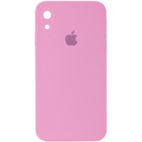 Чехол Silicone Case Square Full Camera Protective (AA) для Apple iPhone XR (6.1'') Рожевий (9739)