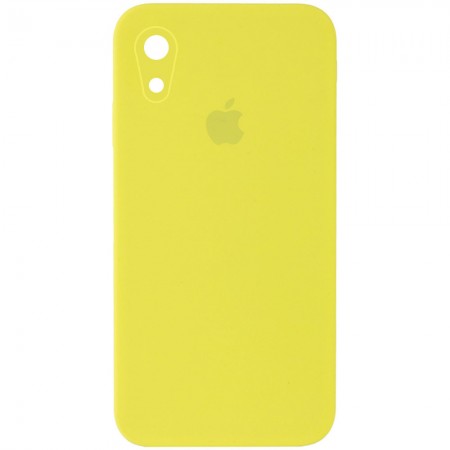 Чехол Silicone Case Square Full Camera Protective (AA) для Apple iPhone XR (6.1'') Желтый (9742)