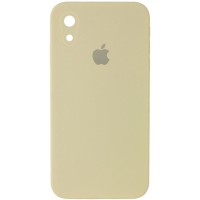 Чехол Silicone Case Square Full Camera Protective (AA) для Apple iPhone XR (6.1'') Жовтий (9743)