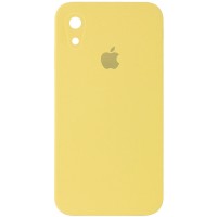 Чехол Silicone Case Square Full Camera Protective (AA) для Apple iPhone XR (6.1'') Жовтий (9723)