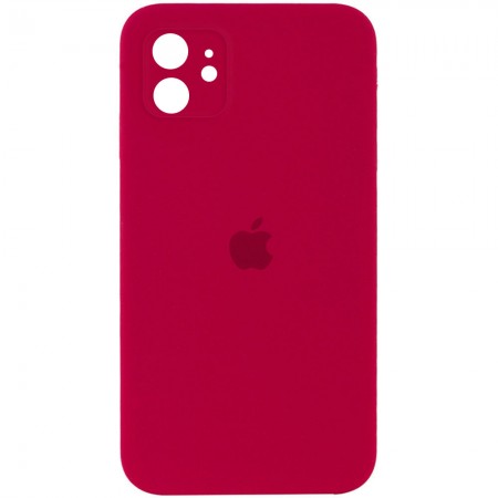 Чехол Silicone Case Square Full Camera Protective (AA) для Apple iPhone 11 (6.1'') Красный (17218)