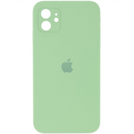 Чехол Silicone Case Square Full Camera Protective (AA) для Apple iPhone 11 (6.1'') Мятный (9775)