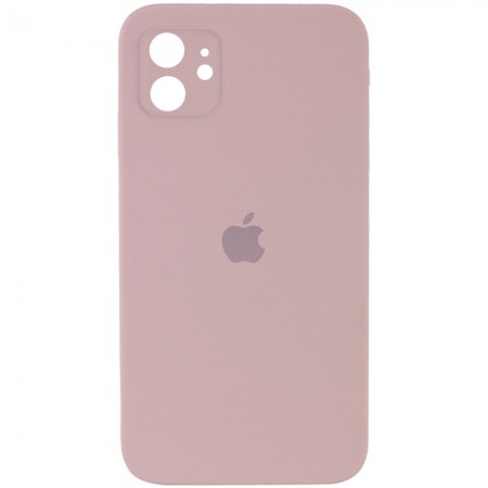 Чехол Silicone Case Square Full Camera Protective (AA) для Apple iPhone 11 (6.1'') Рожевий (17219)