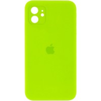 Чехол Silicone Case Square Full Camera Protective (AA) для Apple iPhone 11 (6.1'') Салатовий (9777)