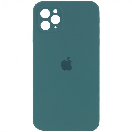 Чехол Silicone Case Square Full Camera Protective (AA) для Apple iPhone 11 Pro (5.8'') Зелений (9801)