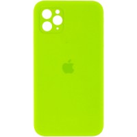 Чехол Silicone Case Square Full Camera Protective (AA) для Apple iPhone 11 Pro (5.8'') Салатовий (9792)