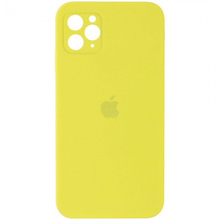 Чехол Silicone Case Square Full Camera Protective (AA) для Apple iPhone 11 Pro (5.8'') Жовтий (9802)