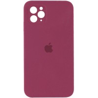 Чохол Silicone Case Square Full Camera Protective (AA) для Apple iPhone 11 Pro (5.8'') Бордовий (35101)