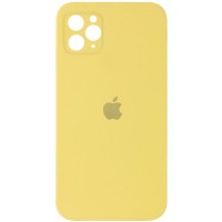 Чехол Silicone Case Square Full Camera Protective (AA) для Apple iPhone 11 Pro (5.8'') Жовтий (9799)