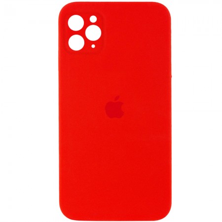 Чехол Silicone Case Square Full Camera Protective (AA) для Apple iPhone 11 Pro Max (6.5'') Красный (9816)