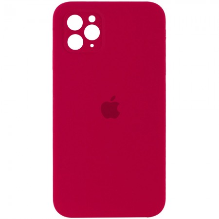 Чехол Silicone Case Square Full Camera Protective (AA) для Apple iPhone 11 Pro Max (6.5'') Червоний (9817)