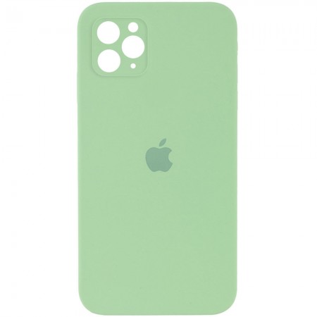 Чехол Silicone Case Square Full Camera Protective (AA) для Apple iPhone 11 Pro Max (6.5'') Мятный (9818)