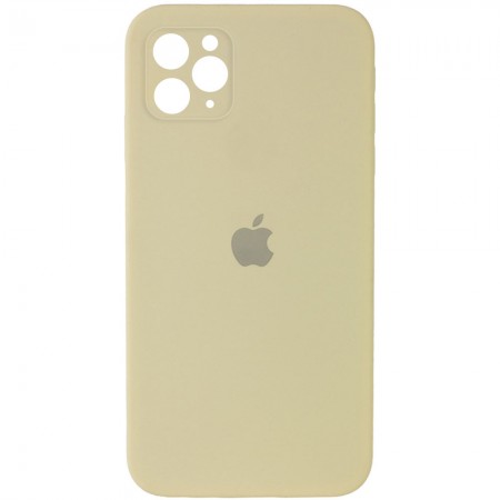 Чехол Silicone Case Square Full Camera Protective (AA) для Apple iPhone 11 Pro Max (6.5'') Желтый (9823)