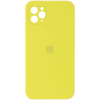 Чехол Silicone Case Square Full Camera Protective (AA) для Apple iPhone 11 Pro Max (6.5'') Жовтий (9829)