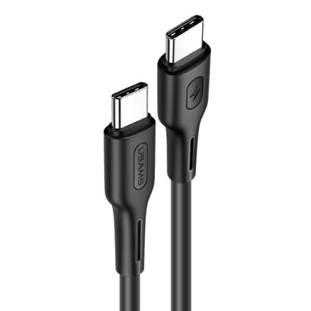 Дата кабель USAMS US-SJ459 U43 Type-C to Type-C 100W PD (1.2m) Чорний (37689)